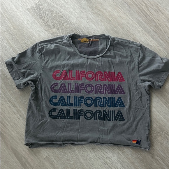 Aviator Nation Grey California Graphic T-Shirt large - Picture 1 of 3